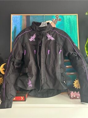Y2K Bull Faster Textile Waterproof Armored Motorcycle Jacket Women’s L